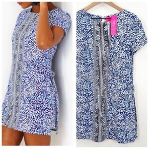 Lilly Pulitzer Blue and White Patterned Romper